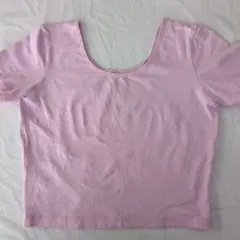 アメリカンアパレル ピンク ショート丈半袖Tシャツピンク クロップド丈 【M】のサムネイル