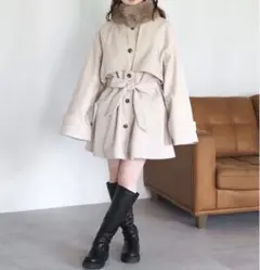 【新品、未着用】Tiptop ファーティペット付きトレンチコート