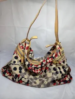 PELLE BORSA　ドット ボストン バッグ　ショルダーバック　鞄　水玉のサムネイル