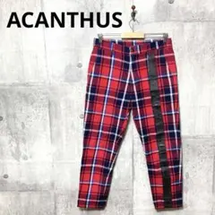 ACANTHUS アカンサス メンズ テーパードチェックパンツ L