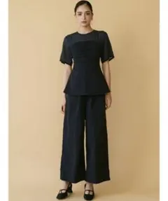 LAGUNAMOON LADYギャザーペプラムパンツドレス 結婚式