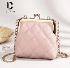 新品！ガマ口キルティングピンクショルダーバッグ