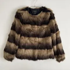 Stradivarius ブラウンファーコートMサイズ