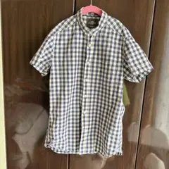 H&M ボタンダウン　ギンガムチェック半袖シャツ