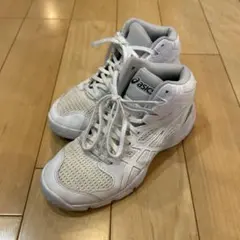 asics ホワイト バスケットボールシューズ　バッシュ　21.5cm