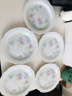 水彩画　淡い色　花柄　おしゃれ ヨーロピアン 北欧風　5枚　新品