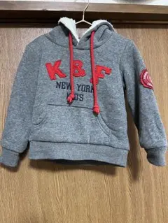 K&F グレー フード付きパーカー