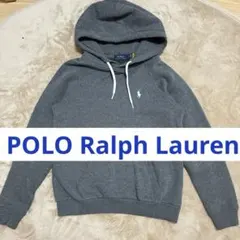 Ralph Laurenグレーパーカーレディースフーディホース刺繍ラルフローレン