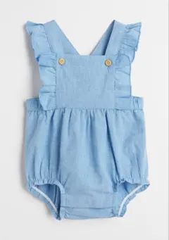 H&M オーガニックコットンショートサロペット 62