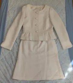 【ELLE PLANET】 ジャケット裾ペプラムスカートスーツ★セレモニー入学式