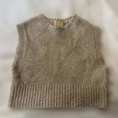 UNITED ARROWS ベージュ ノースリーブニットベスト