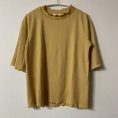 SM2春夏 七分袖 トップスカットソー ライトオレンジ メロウフリル F