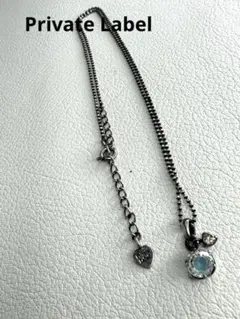Private Label PL SV刻印 ネックレス ジルコニア