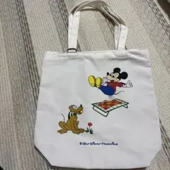 レトロ　ディズニー復刻シリーズ　ディズニー ミッキー＆プルート トートバッグ