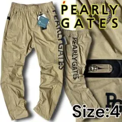 4 パーリーゲイツ AQUAX 撥水防水透湿 ビッグロゴ レインパンツ 040
