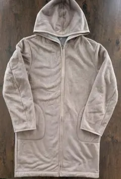 【美品】UNIQLO ボアフリース ロングパーカー M ベージュ