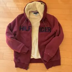 TOMMY HILFIGER ボアパーカー Mサイズ バーガンディ