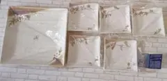 花柄陶器食器（新品） 大皿1枚　小皿5枚