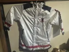 【90s Champion】ナイロンジャケット L 袖ビッグロゴ