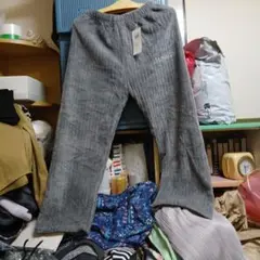 グレーもこもこパンツウエストゴム