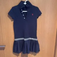 ポロ・ラルフ・ローレン 半袖ワンピース ネイビー　女子
