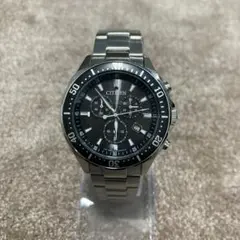 CITIZEN クロノグラフ 腕時計　黒文字盤　送料無料　Y