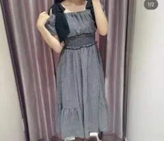 An MILLE ギンガムチェックロングワンピース
