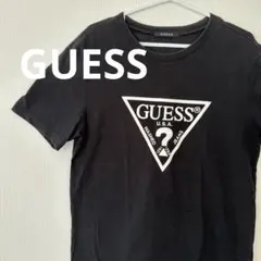 GUESS ブラック Tシャツ トライアングルロゴ