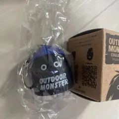 アウトドアモンスター マスコットキーホルダー ブラック ニットブルー