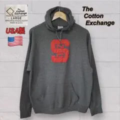 USA製 The Cotton Exchangeパーカー グレー　ロゴ