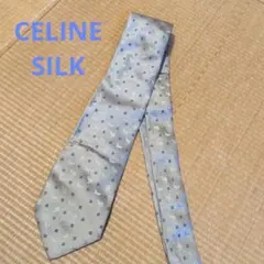 【美品】CELINE セリーヌ ネクタイ マカダム柄 高級シルク イタリア製