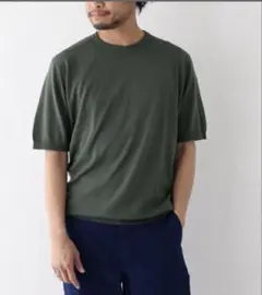 ジョンスメドレーM コットンニット カーキ