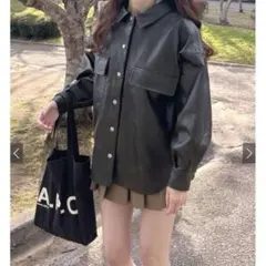 ヴィンテージレザーオーバーサイズジャケット　kd94