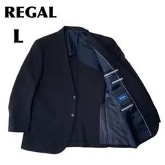 REGAL【L】ストライプ ブラック ビジネススーツ テーラードジャケット