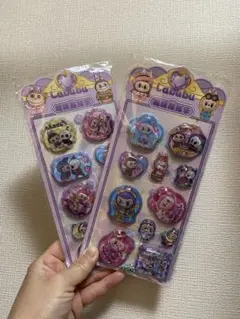 ぷくぷくシール可愛い ぷっくりシール人気シール ウォーターシール　2枚セット発送