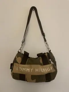 トミーヒルフィガー 2way ミニボストンバッグ 迷彩柄 カモフラ ショルダー