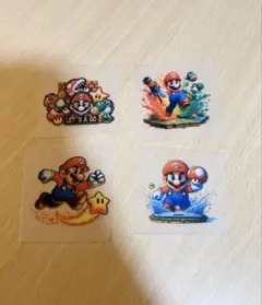 スーパーマリオ アイロンプリントシート 4枚セット