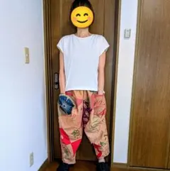 ゆさん専用 リメイクパンツ 余白屋 ペイントパンツ - メルカリ