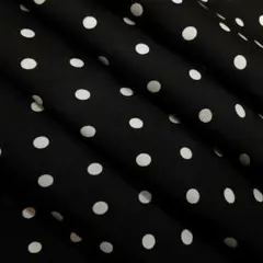 AK1820 キュプラ プリント ドット柄 3m 黒