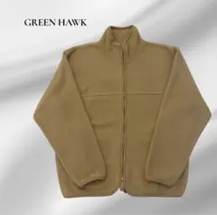 【GREEN HAWK】フリースジャケット ボア ジップアップ M