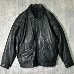 本革 レザージャケット 短丈 黒 ヴィンテージ 肩パッドなし