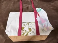 新品タグ付き ディズニー クリスマス リルリンリン トートバッグ パスケース付