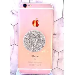 スマホグリップ スマホリング スタンド　ソケット　高級スワロフスキーハンドメイド