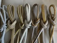 ゆ1864⭐️帯締め❤️まとめ売り❤️5点セットとおまけ付き❤️着物❤️金.銀⭐️和装小物