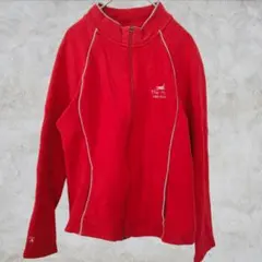 US古着✨00sヴィンテージ【L】アンティグア スウェット ジップアップ 赤 春