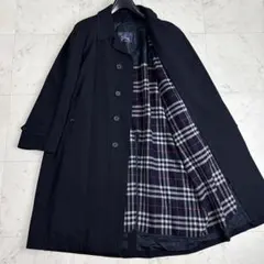 極美品✨バーバリー カシミア100％ ステンカラーコート ホースロゴ