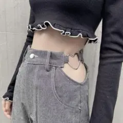 【新品】lilLilly ♡穴空き デニム ジーンズ パンツ Mサイズのサムネイル