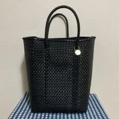 未使用級◎ビヨンドザリーフ バルカ ショルダーバッグ 2WAY 黒 カゴ