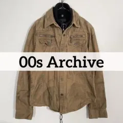 00s archive デタッチャブルレイヤードジャケット掠れグランジ Y2K