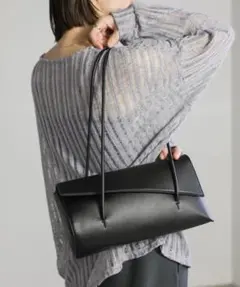 select MOKAスクエアハンドルバッグ　ブラックのサムネイル